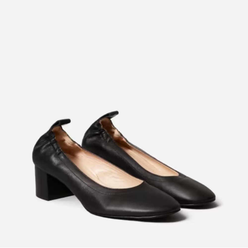 Everlane Classic Black Block Heels